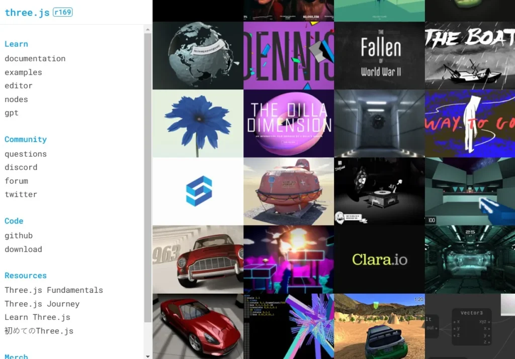 three.js example 